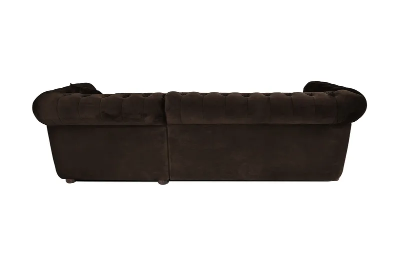 Chesterfield Deluxe sovesofa 2-Pers. med chaiselong - Vintage Brun - Møbler - Sofaer - Sovesofaer