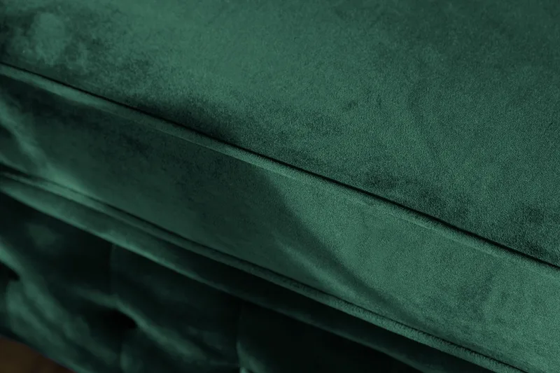 Chesterfield Lyx 3-sædet Fremadslående sovesofa i fløjl - Mørkegrøn - Møbler - Sofaer - Sovesofaer