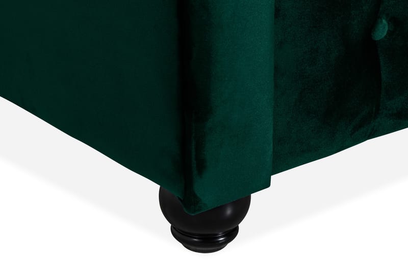 Chesterfield Lyx 3-sædet Fremadslående sovesofa i fløjl - Mørkegrøn - Møbler - Sofaer - Sovesofaer