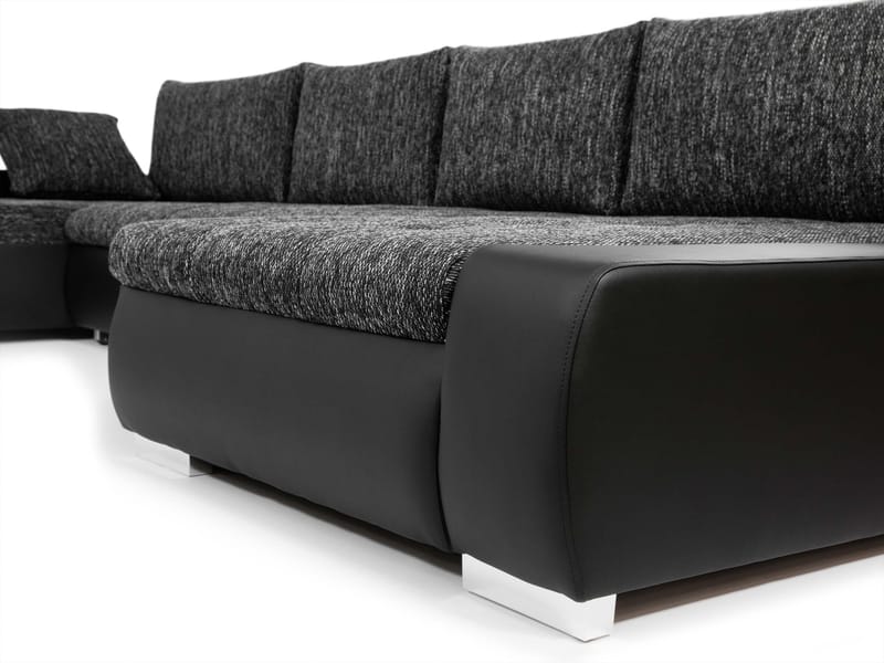 Cillo 5-personers U-formet sovesofa med dobbelt chaiselong - beige - Møbler - Sofaer - Sovesofaer
