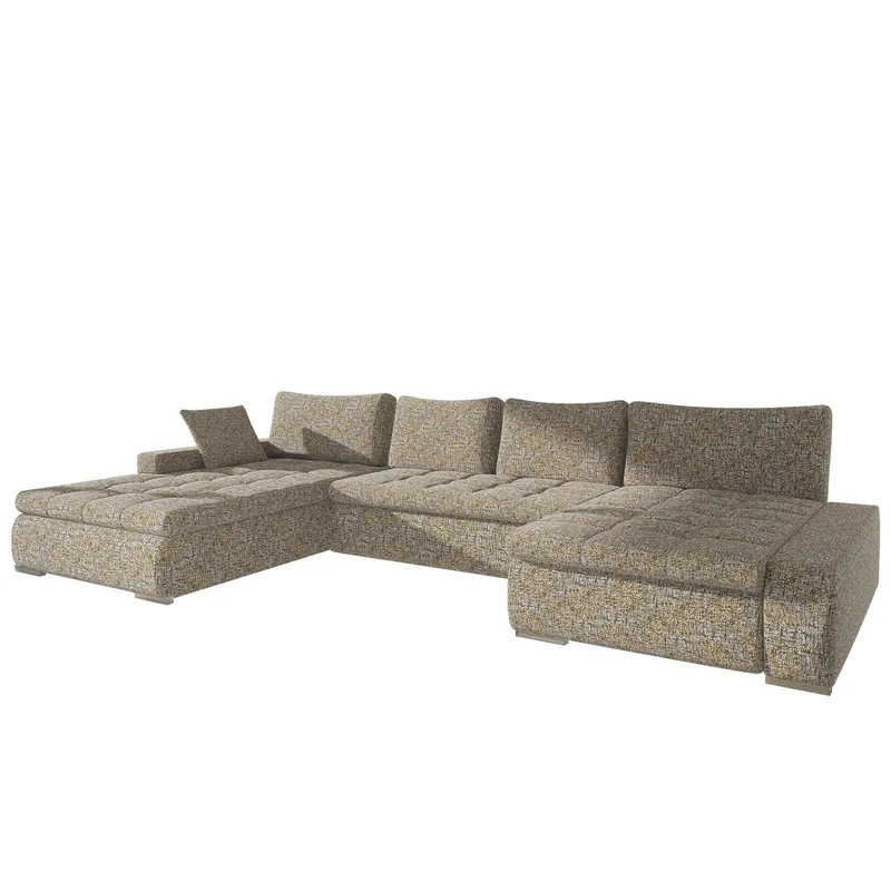 Cillo 5-personers U-formet sovesofa med dobbelt chaiselong, beige