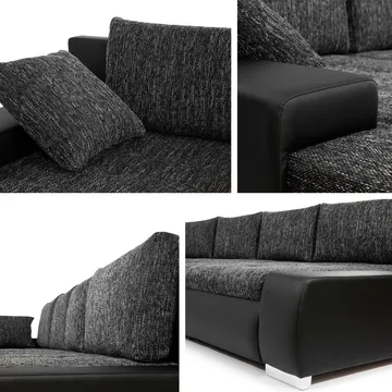 Cillo 5-personers U-formet sovesofa med dobbelt chaiselong - hvid - Møbler - Sofaer - Sovesofaer