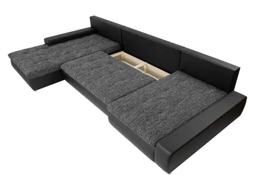 Cillo 5-personers U-formet sovesofa med dobbelt chaiselong - hvid - Møbler - Sofaer - Sovesofaer