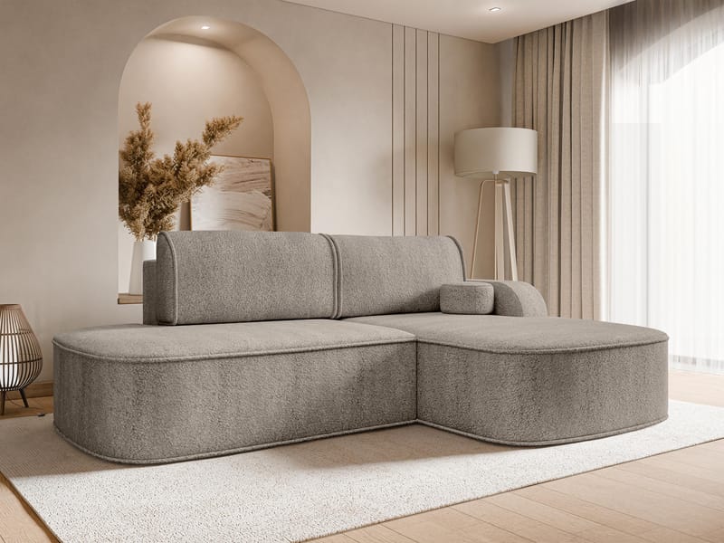 Cinrel Sovesofa med chaiselong 3-personers - Grå - Møbler - Sofaer - Sovesofaer