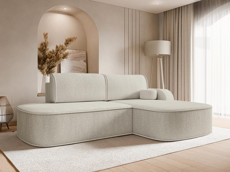 Cinrel Sovesofa med chaiselong 3-personers - Beige - Møbler - Sofaer - Sovesofaer