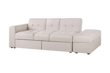 Citlalic 3-personers Sovesofa 90x210 cm med Opbevaring i Stof - Beige - Møbler - Sofaer - Sovesofaer