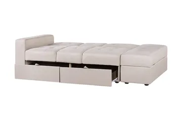 Citlalic 3-personers Sovesofa 90x210 cm med Opbevaring i Stof - Beige - Møbler - Sofaer - Sovesofaer