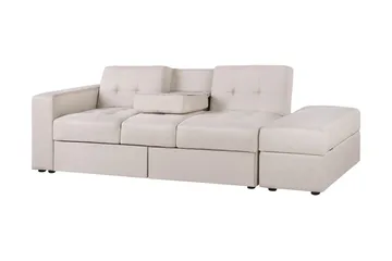 Citlalic 3-personers Sovesofa 90x210 cm med Opbevaring i Stof - Beige - Møbler - Sofaer - Sovesofaer
