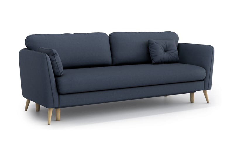 Claravik 3-pers. Sovesofa - Blå - Sovesofaer - 3 personers sovesofa