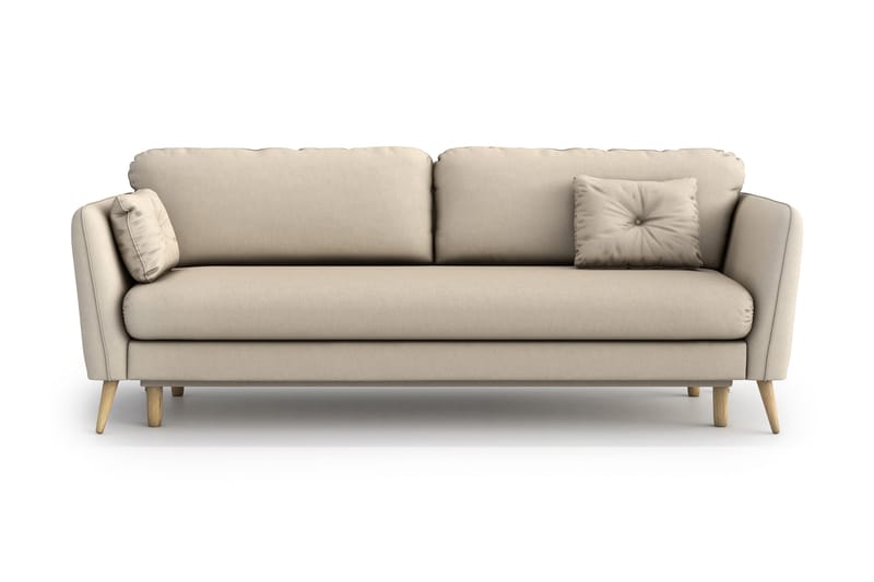 Claravik 3-pers. Sovesofa - Beige - Sovesofaer - 3 personers sovesofa