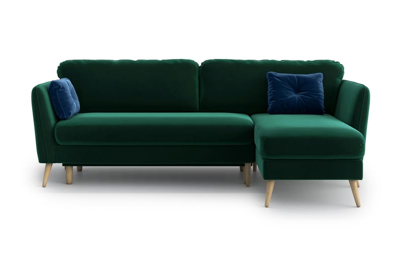 Claravik 3-Pers. Chaiselongsovesofa - Grøn - Sovesofaer - Sovesofa chaiselong