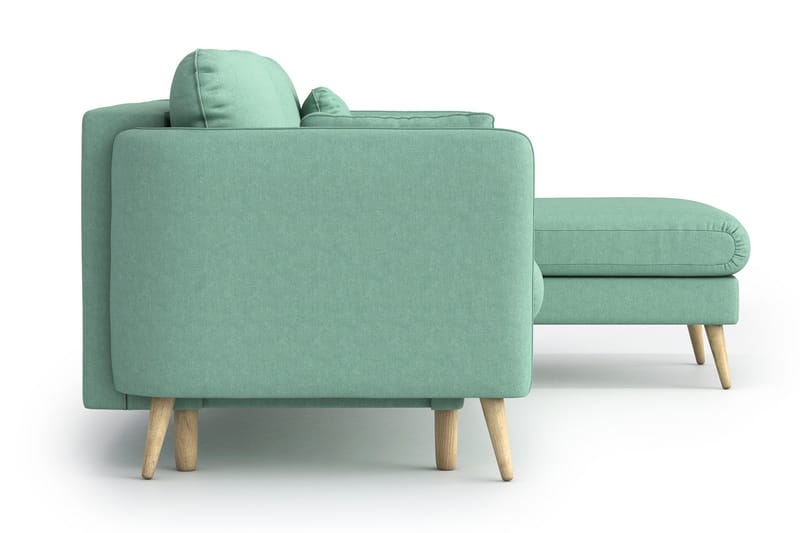 Claravik sovesofa med divan - Grøn - Sovesofaer - Sovesofa chaiselong