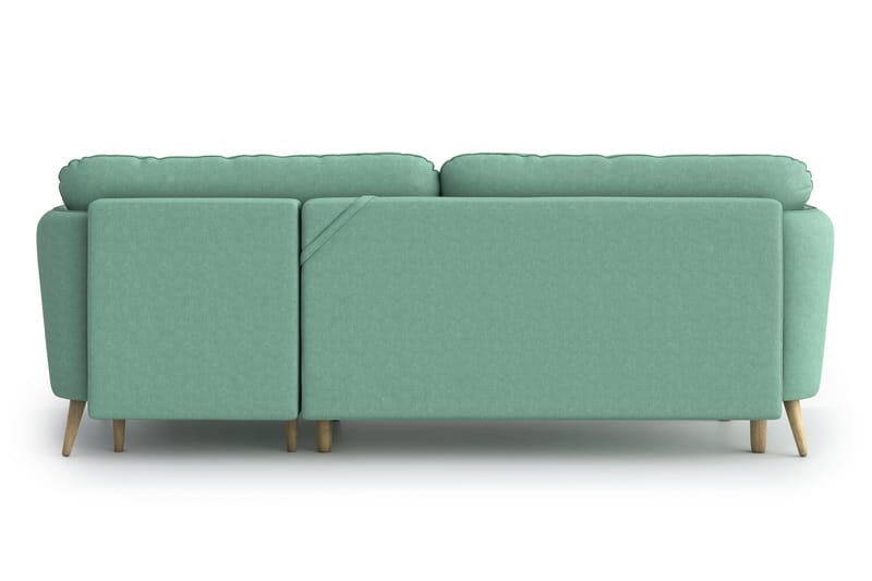 Claravik sovesofa med divan - Grøn - Sovesofaer - Sovesofa chaiselong