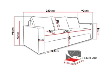Clarina 3-sits Bäddsoffa Green - Møbler - Sofaer - Sovesofaer