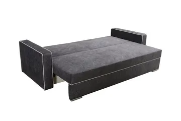 Clarina 3-personers Sovesofa 143x200 cm med Opbevaring i Fløjl - Grøn - Møbler - Sofaer - Sovesofaer