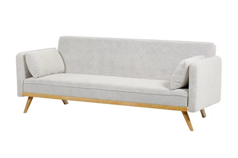 Clem Sovesofa 3-personers - Grå/Lyst træ - Møbler - Sofaer - Sovesofaer