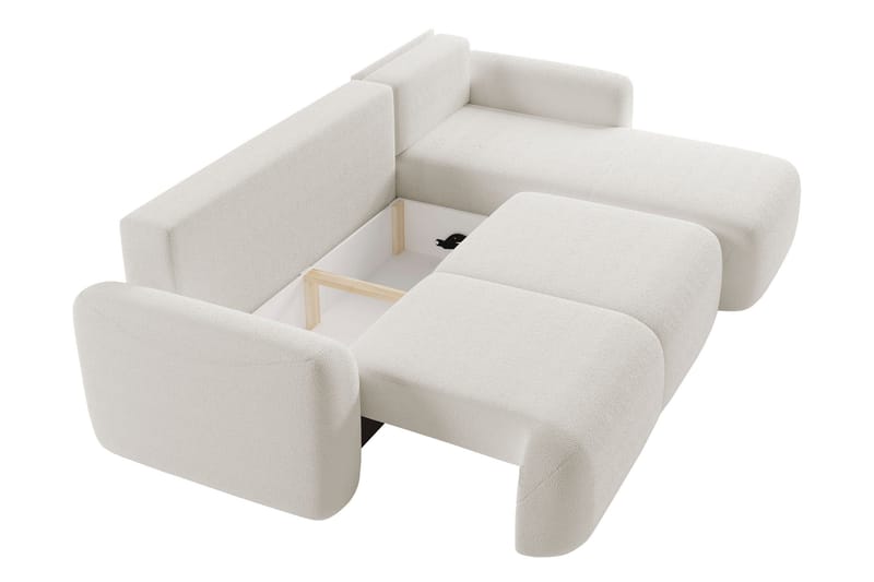 Corfu Sovesofa Med 3-Personers Divan - Sort - Møbler - Sofaer - Sovesofaer