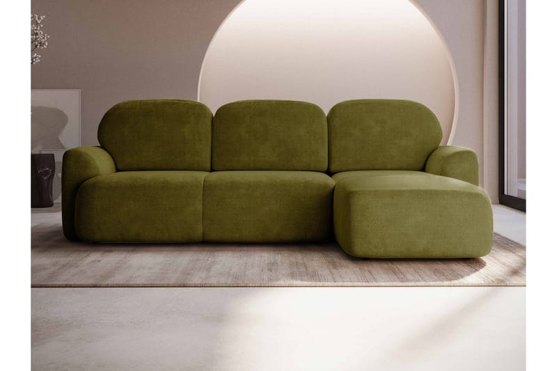 Corfu Sovesofa Med 3-Personers Divan - Grøn - Møbler - Sofaer - Sovesofaer