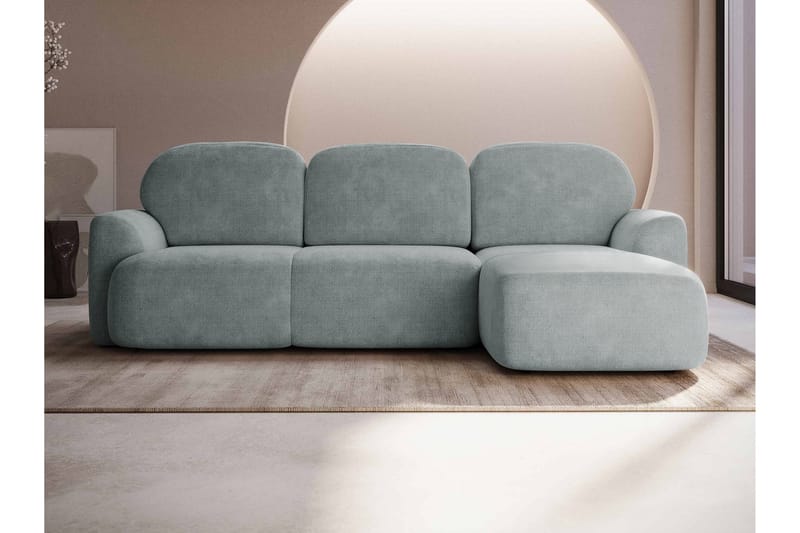 Corfu Sovesofa Med 3-Personers Divan - Grå - Møbler - Sofaer - Sovesofaer