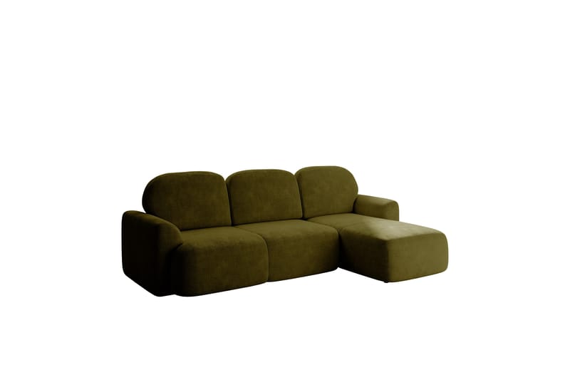 Corfu Sovesofa Med 3-Personers Divan - Grøn - Møbler - Sofaer - Sovesofaer