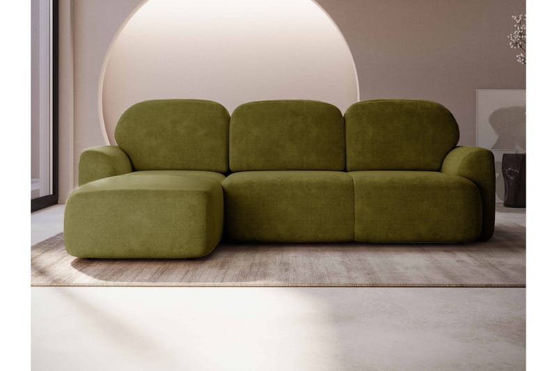 Corfu Sovesofa Med 3-Personers Divan - Grøn - Møbler - Sofaer - Sovesofaer
