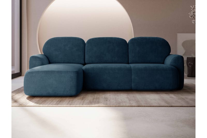 Corfu Sovesofa Med 3-Personers Divan - Blå - Møbler - Sofaer - Sovesofaer