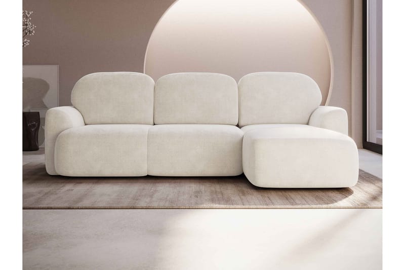 Corfu Sovesofa Med 3-Personers Divan - Beige - Møbler - Sofaer - Sovesofaer