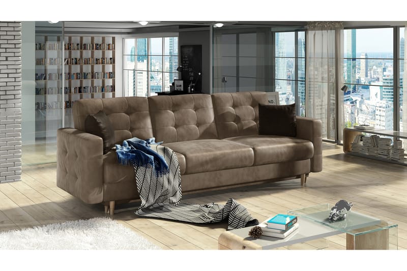 Død sovesofa - Brun - Sovesofaer - 3 personers sovesofa