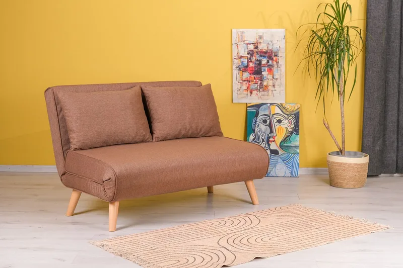 Daigo 2-personers Sovesofa 120x180 cm i Stof - Brun - Møbler - Sofaer - Sovesofaer