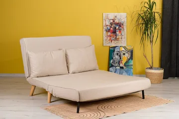 Daigo 2-personers Sovesofa 120x180 cm i Stof - Beige - Møbler - Sofaer - Sovesofaer