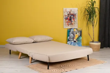 Daigo 2-personers Sovesofa 120x180 cm i Stof - Beige - Møbler - Sofaer - Sovesofaer