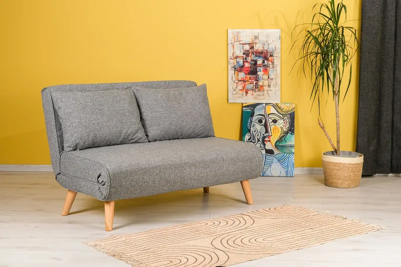 Daigo 2-personers Sammenklappelig Sovesofa 120x180 cm i Stof - Grå - Møbler - Sofaer - Sovesofaer