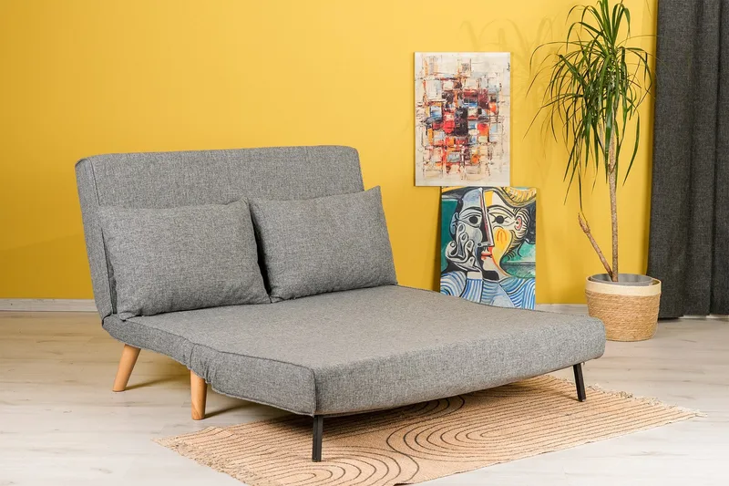 Daigo 2-personers Sammenklappelig Sovesofa 120x180 cm i Stof - Grå - Møbler - Sofaer - Sovesofaer
