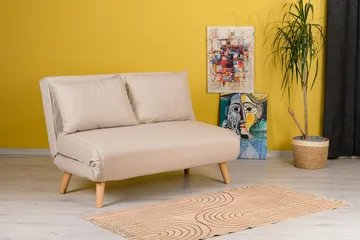 Daigo 2-personers Sovesofa 120x180 cm i Stof - Beige - Møbler - Sofaer - Sovesofaer