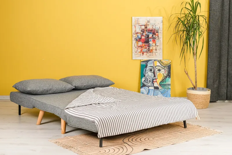 Daigo 2-personers Sammenklappelig Sovesofa 120x180 cm i Stof - Grå - Møbler - Sofaer - Sovesofaer