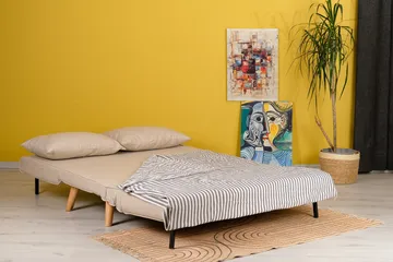 Daigo 2-personers Sovesofa 120x180 cm i Stof - Beige - Møbler - Sofaer - Sovesofaer
