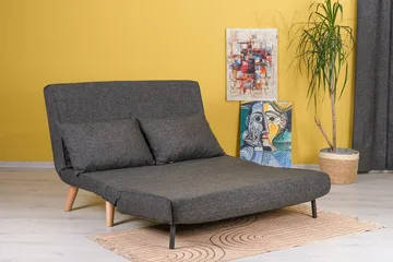 Daigo Lille 2-sæders Sovesofa med Fremadudtræk 120x180 cm i Stof - Grå - Møbler - Sofaer - Sovesofaer