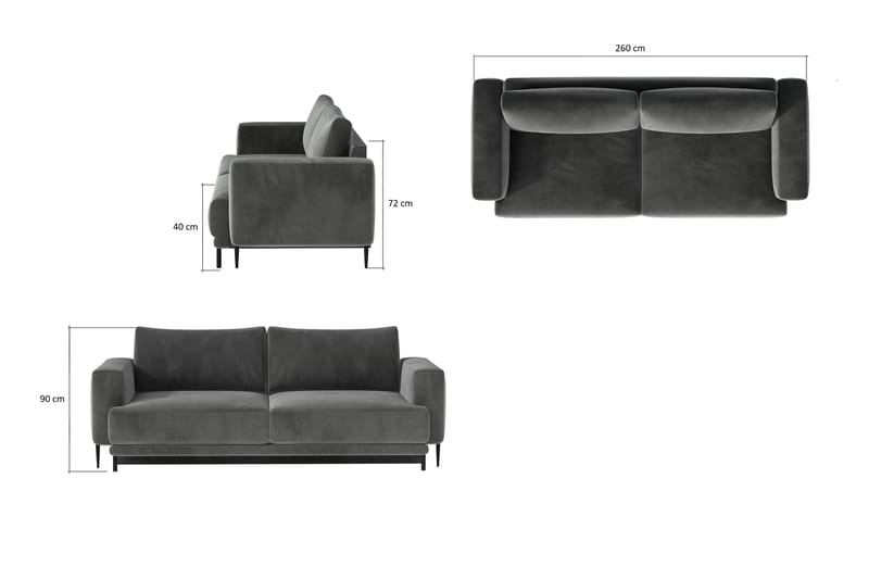 Dalia Sofa - Lysbeige - Sovesofaer - 4 personers sovesofa