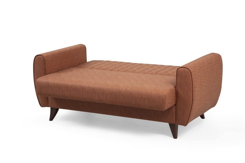 Dalima 2-personers Sovesofa 55x125 cm med Opbevaring i Stof - Terrakotta - Møbler - Sofaer - Sovesofaer