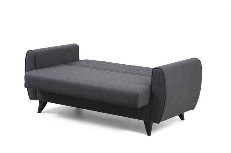 Dalima 2-personers Sovesofa 55x125 cm med Opbevaring i Hør - Antracit - Møbler - Sofaer - Sovesofaer