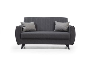 Dalima 2-personers Sovesofa 55x125 cm med Opbevaring i Hør - Antracit - Møbler - Sofaer - Sovesofaer