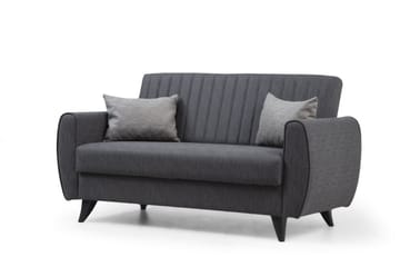 Dalima 2-personers Sovesofa 55x125 cm med Opbevaring i Hør - Antracit - Møbler - Sofaer - Sovesofaer