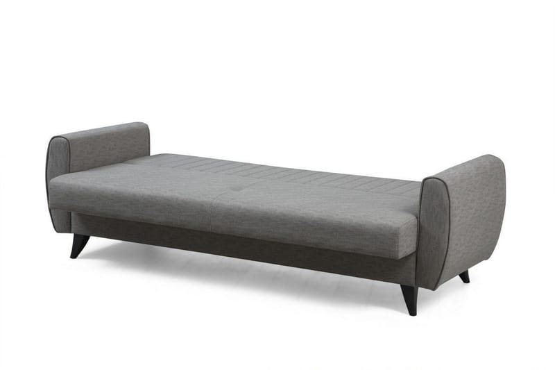 Dalima 3-personers Sovesofa 55x183 cm med Opbevaring i Stof - Grå - Møbler - Sofaer - Sovesofaer