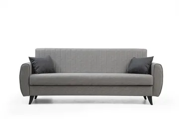 Dalima 3-personers Sovesofa 55x183 cm med Opbevaring i Stof - Grå - Møbler - Sofaer - Sovesofaer