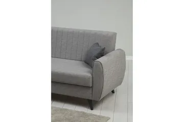 Dalima 3-personers Sovesofa 55x183 cm med Opbevaring i Stof - Grå - Møbler - Sofaer - Sovesofaer
