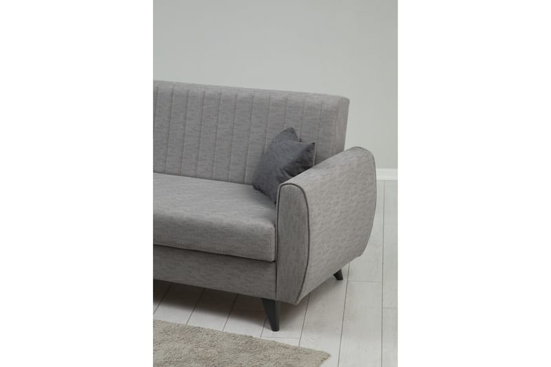 Dalima 3-personers Sovesofa 55x183 cm med Opbevaring i Stof - Grå - Møbler - Sofaer - Sovesofaer