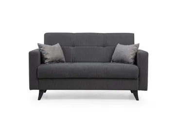 Darcia 2-personers Sovesofa 55x125 cm med Opbevaring i Stof - Antracit - Møbler - Sofaer - Sovesofaer