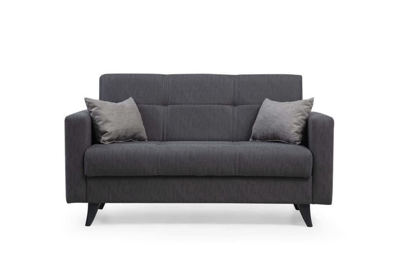 Darcia 2-personers Sovesofa 55x125 cm med Opbevaring i Stof, Antracit