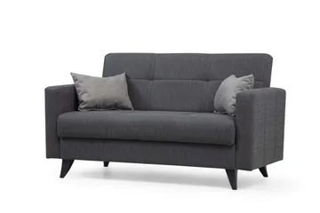 Darcia 2-personers Sovesofa 55x125 cm med Opbevaring i Stof - Antracit - Møbler - Sofaer - Sovesofaer