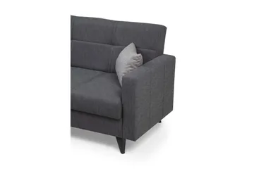 Darcia 2-personers Sovesofa 55x125 cm med Opbevaring i Stof - Antracit - Møbler - Sofaer - Sovesofaer